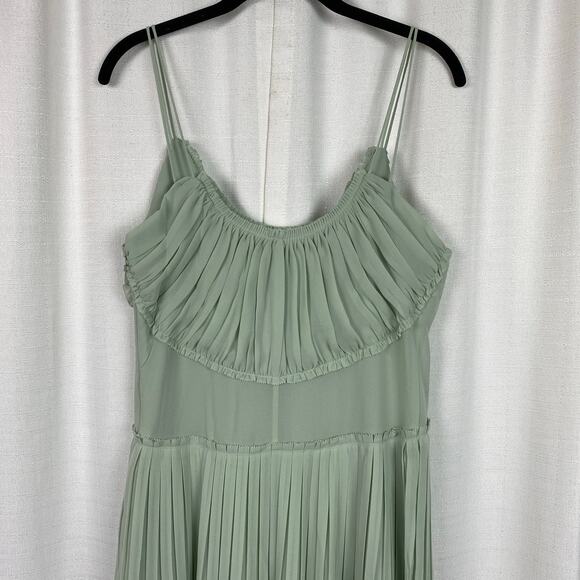 REISS Aqua Thora Pleated Chiffon Midi Dress Sz.US6 - Picture 12 of 16